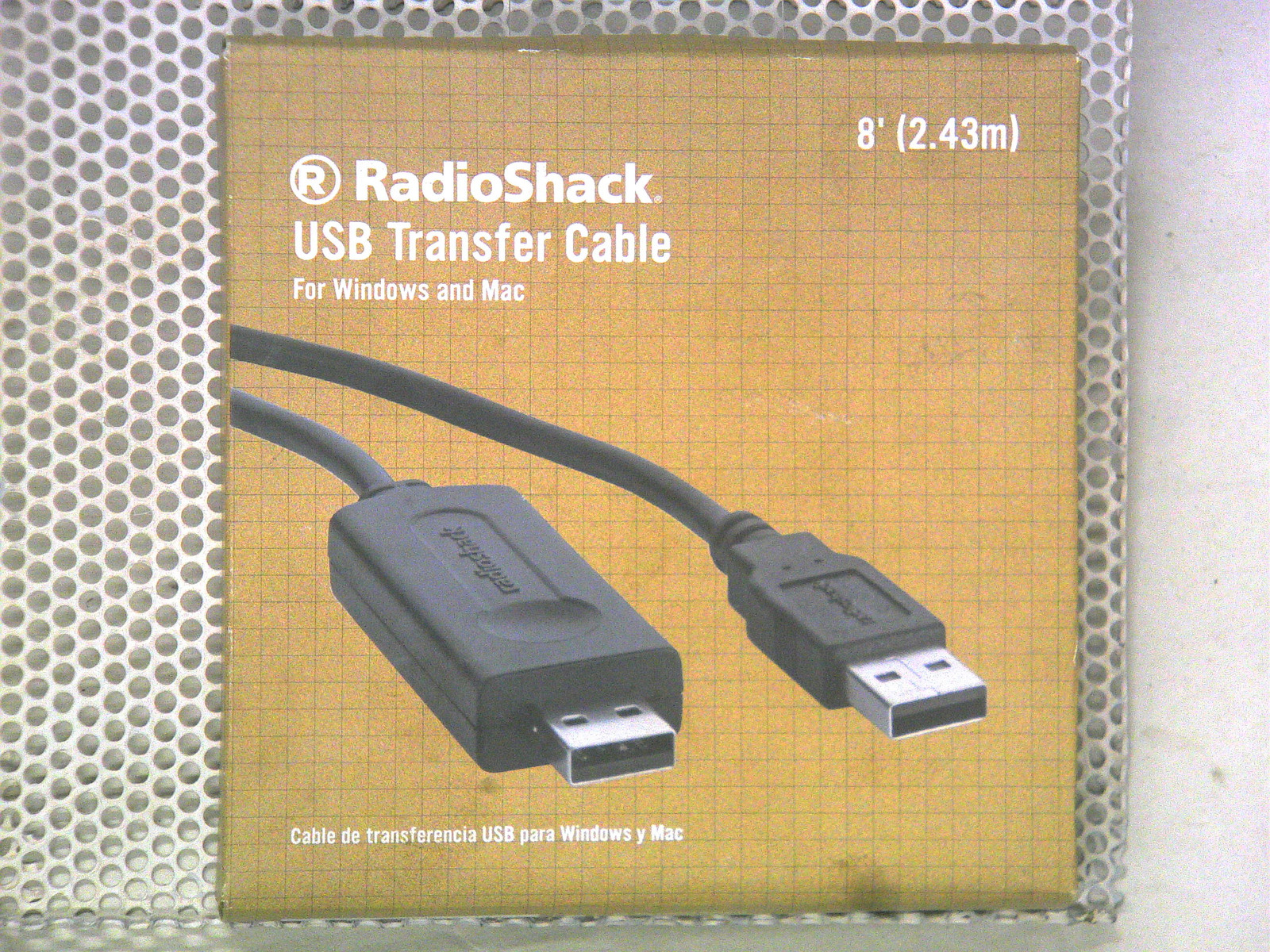 RadioShack 8-Foot USB Transfer Cable for Windows and Mac