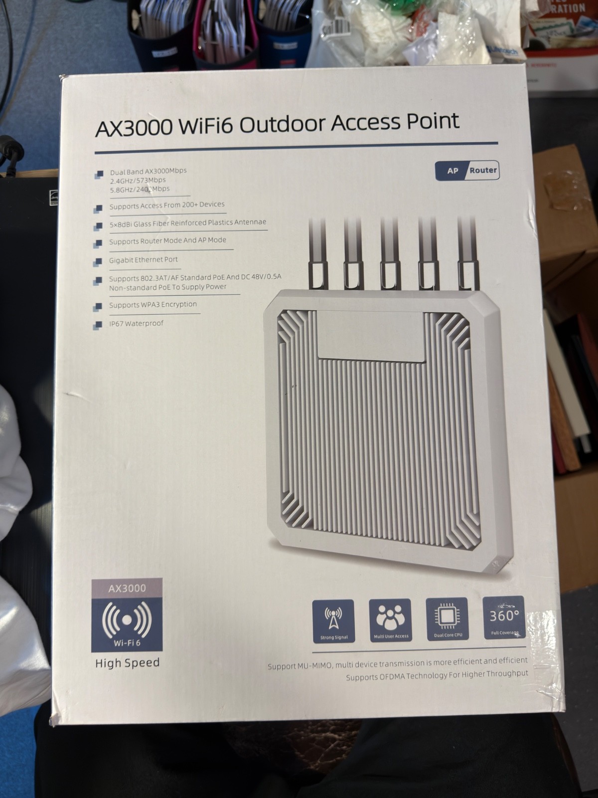 AX3000 Wi-Fi 6 Outdoor Access Point – Dual Band – IP67 – PoE