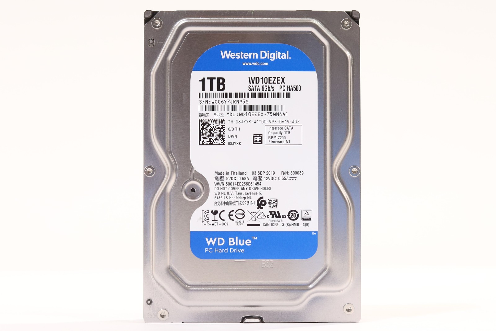 WD WD10EZEX-75WN4A1 1TB 3.5" 6Gb/s 64MB 7.2K RPM Hard Drive Dell P/N: 08JYXK