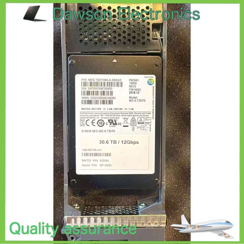 Used X359A NetApp 30.72TB SAS 12Gb/s 2.5 Inch SSD MZILT30THMLA-00AG3