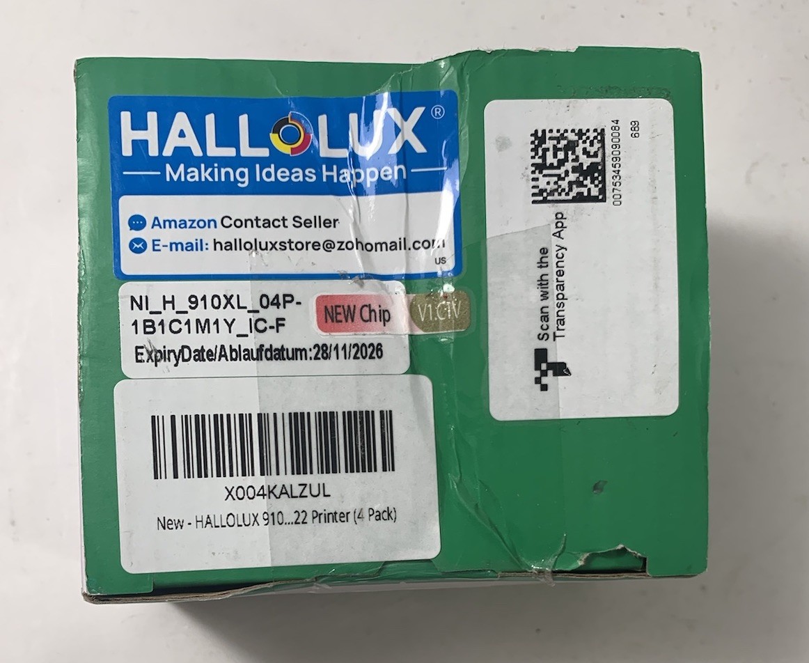 HALLOLUX 910XL Ink Cartridges for HP 910 XL Printers for HP 910 XL 910XL