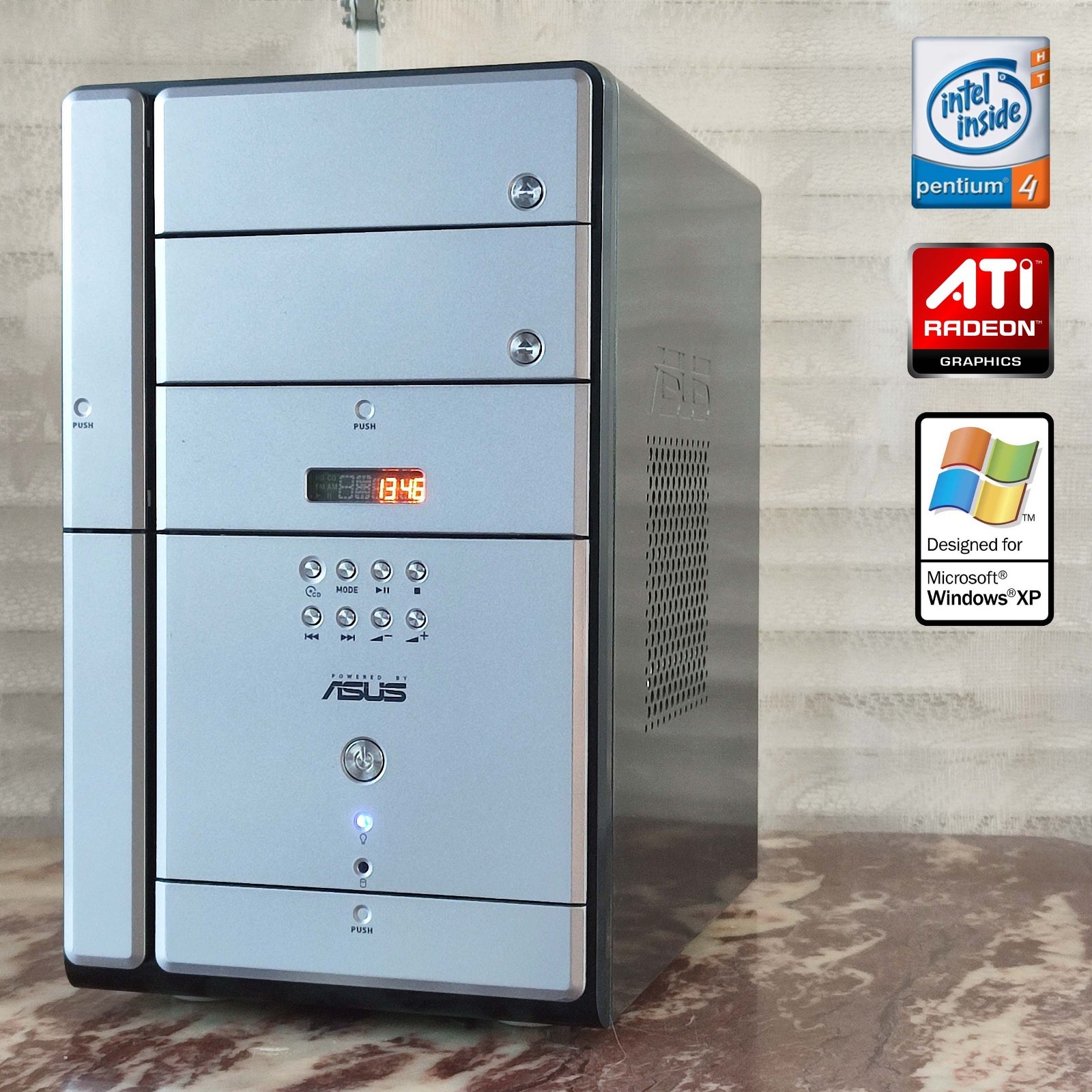 ASUS Terminator T2-P Retro Pentium 4 Radeon 9550 Windows XP Gaming Mini PC