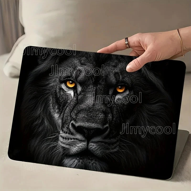 2 Realistic Black Lion Golden Eye Stickers for Laptops Cars Helmets Motorcycles