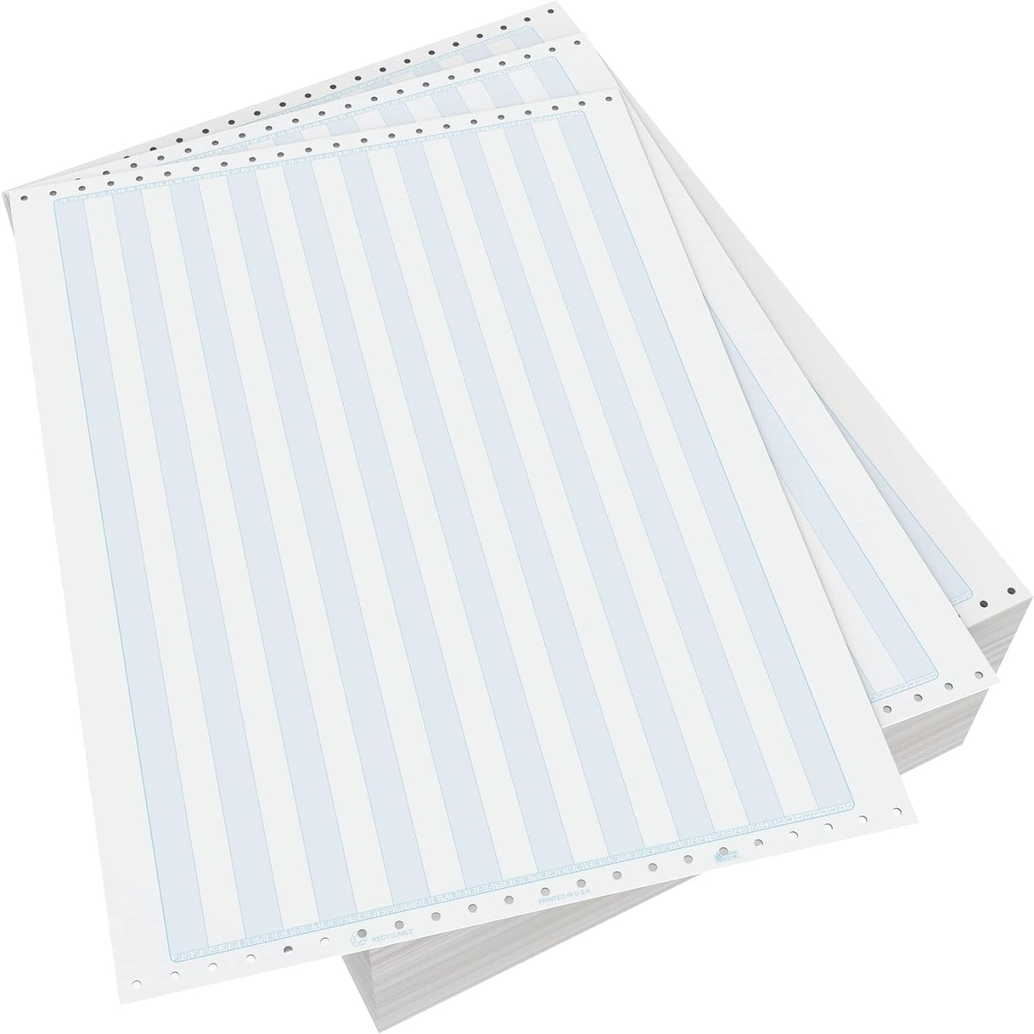 Alliance Continuous Computer Paper 14-7/8" x 11" with 1/2" Green Bar 1 