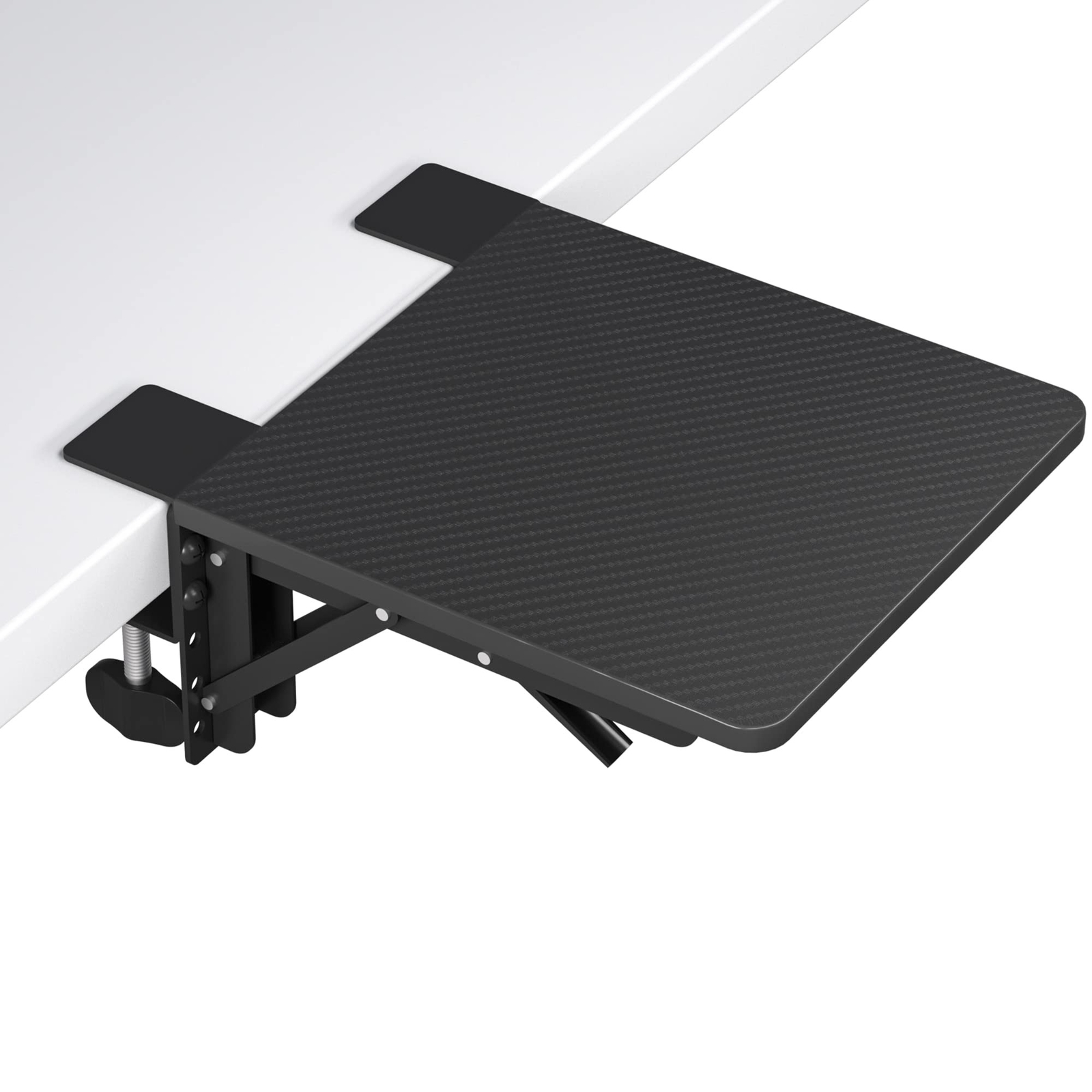 BONTEC Ergonomics Desk Extender Tray, 9.5"x9.1" Table Mount Arm Wrist Rest Sh...