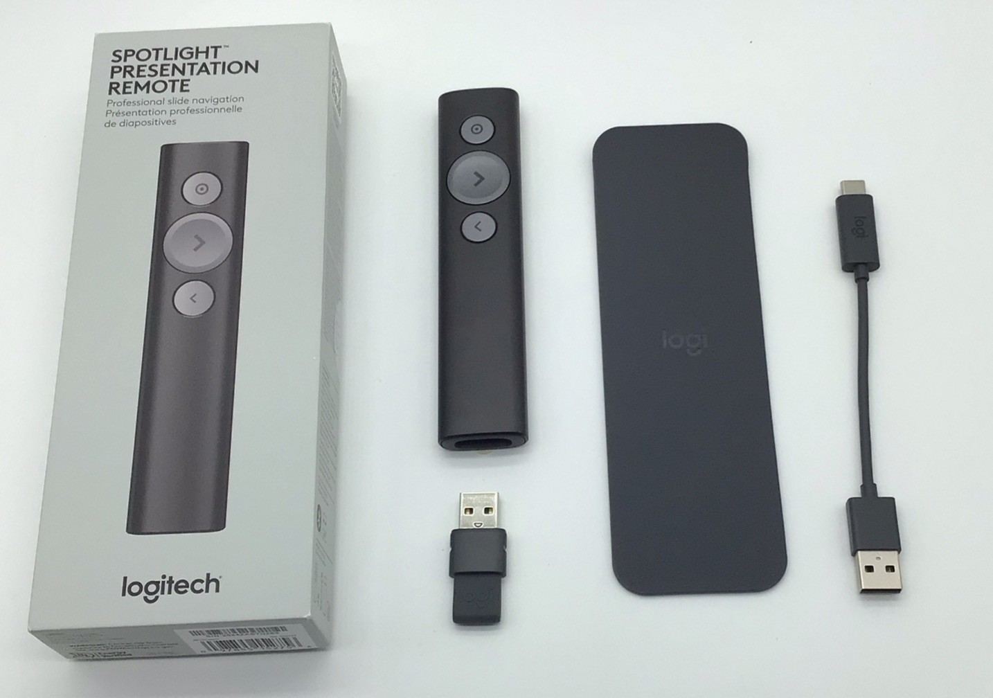 Logitech Spotlight Presentation Remote Universal Wireless 30 m range Open Box