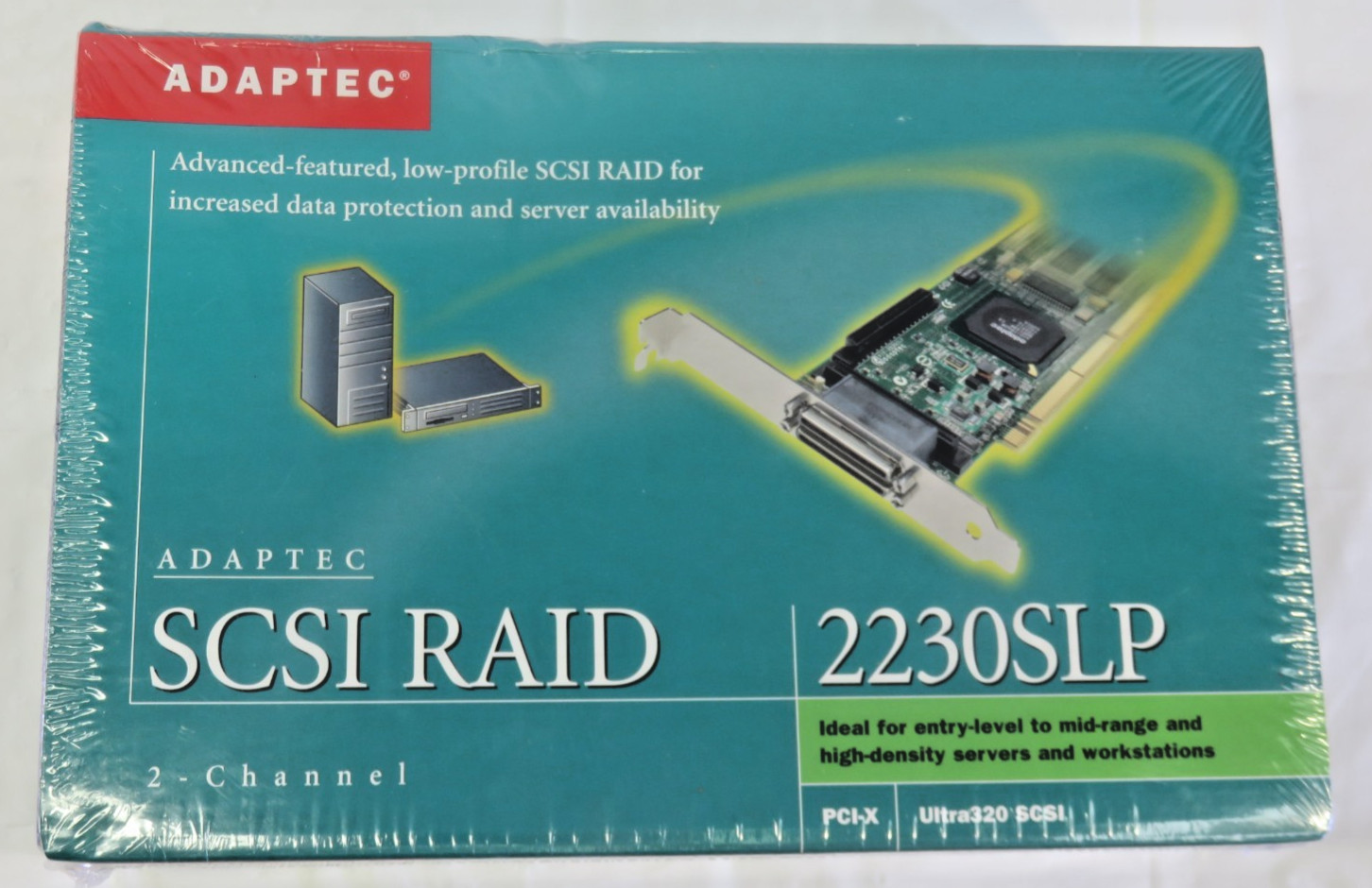 Adaptec SCSI Raid 2230SLP PCI-X Ultra 320 Kit (2120200-R), NEW