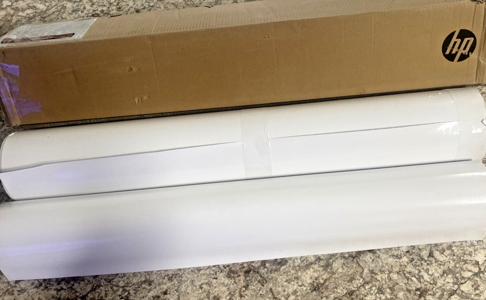 HP-New and Used-J3H62A.  HP PERMANENT GLOSS ADHESIVE VINYL