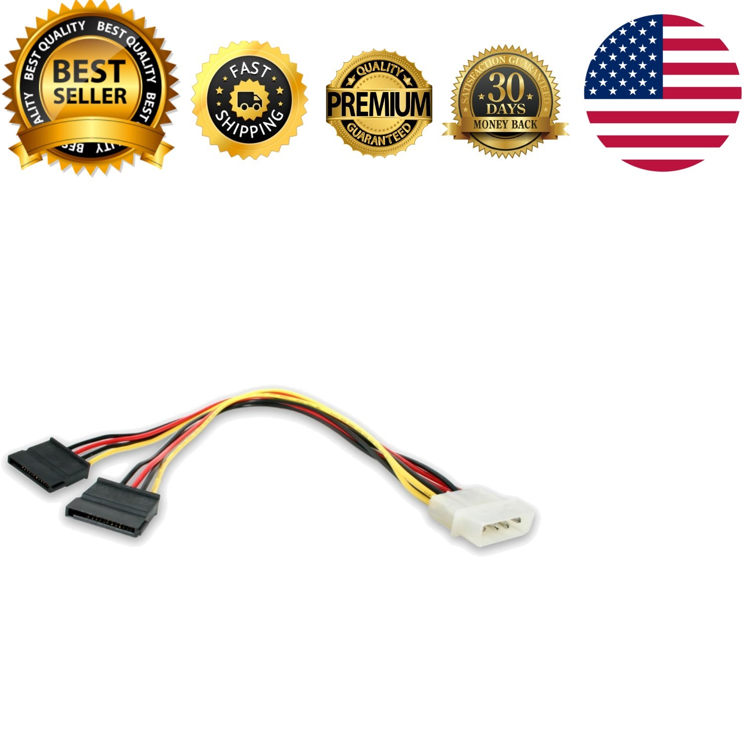 StarTech 12in LP4 to Dual SATA Power Splitter - Lifetime  Included