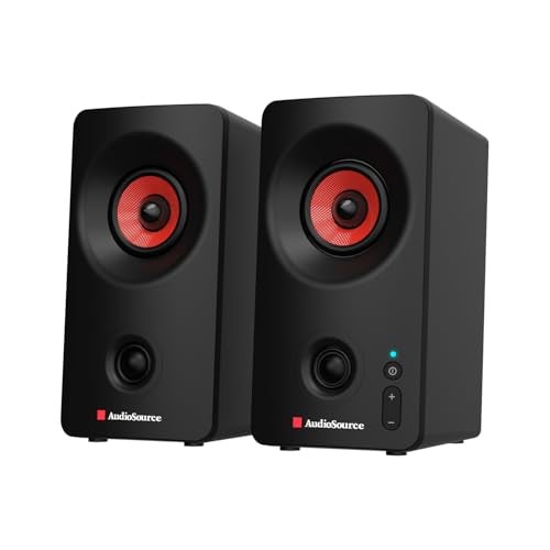 Audiosource Desktop PC Speakers with Bluetooth 5.3, USB-C Plug & Play, 2.0 Stere
