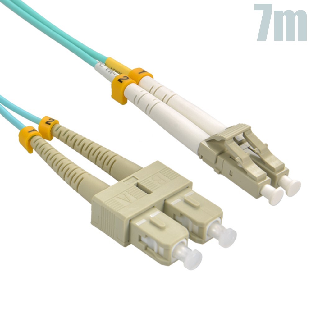 7M 23FT LC to SC 10G OM3 Duplex Multimode 50/125 Fiber Optic Optical Patch Cable