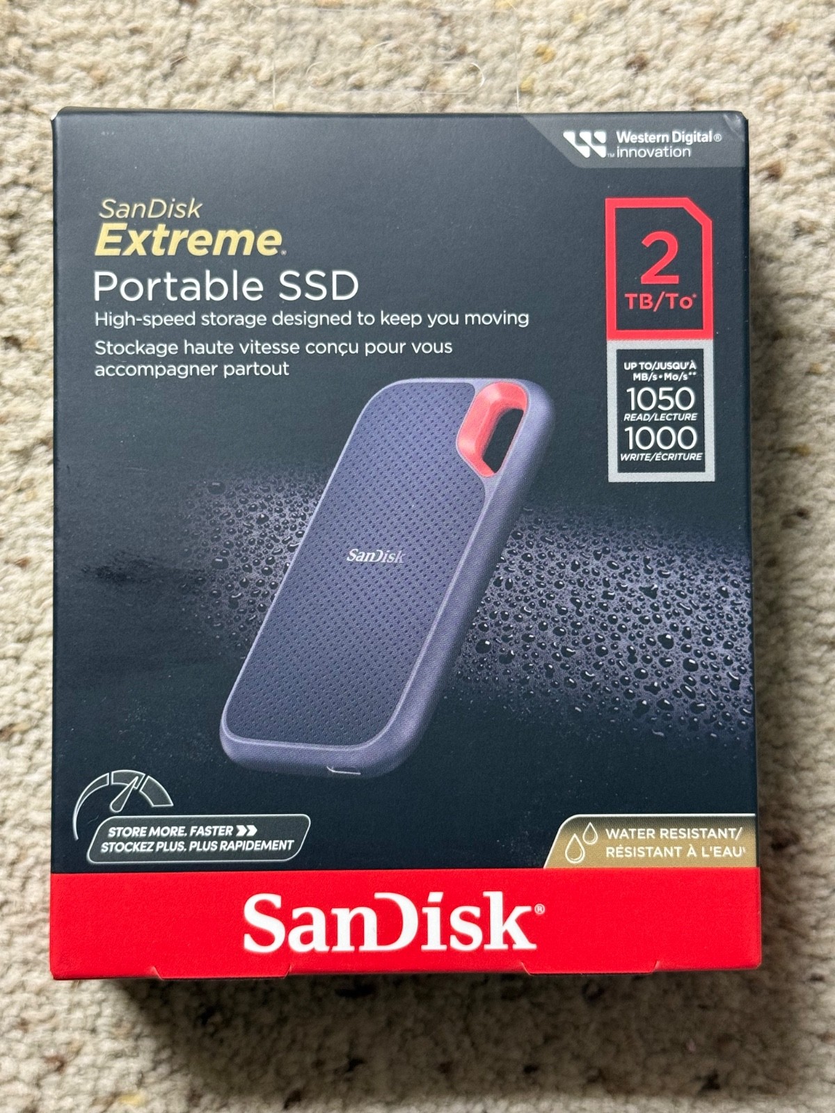 New SanDisk Extreme Portable SSD Drive 2TB