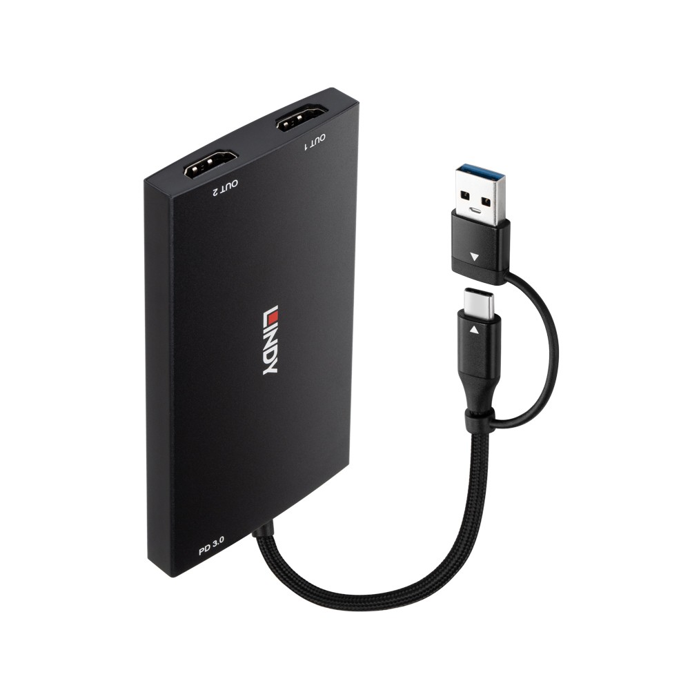 Lindy USB Type A & Can Dual HDMI 4K60 Digital/Data Converter 43430