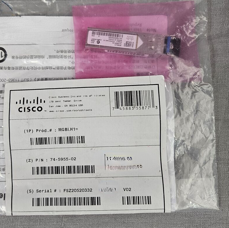 Cisco MGBLH1 1000 BASE-LH Mini GBIC SFP Transceiver