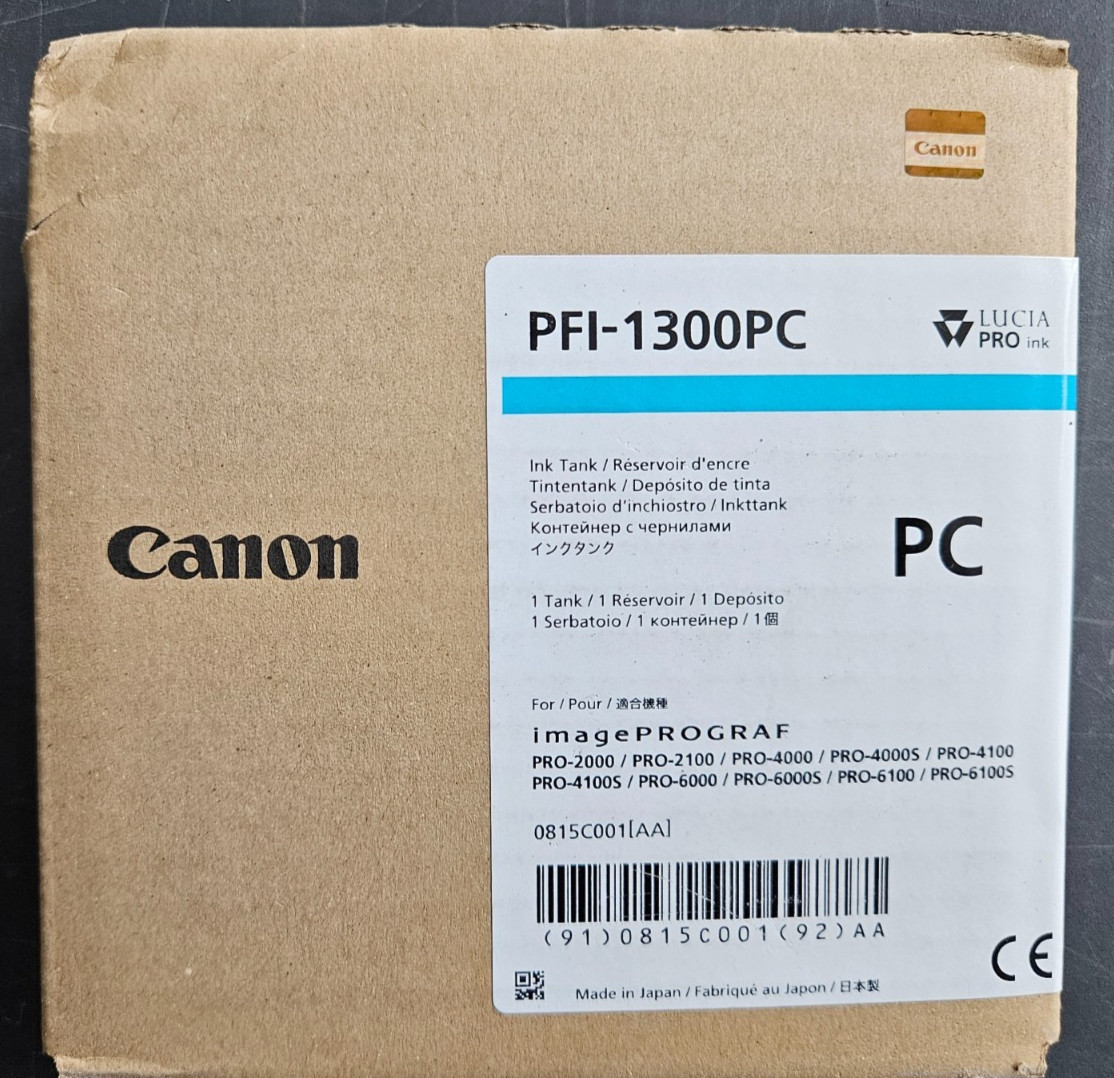 Canon PFI-1300PC 330ml Ink Tank for Select imagePROGRAF PRO Series NEW-OEM