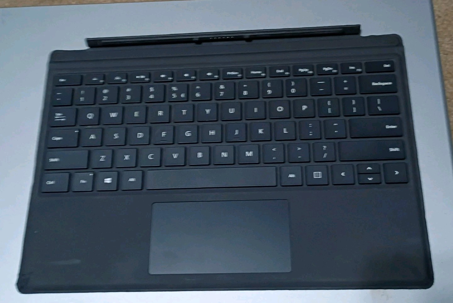 Microsoft Surface Pro Type Cover Model 1725 Keyboard Black FMM-00001 TESTED