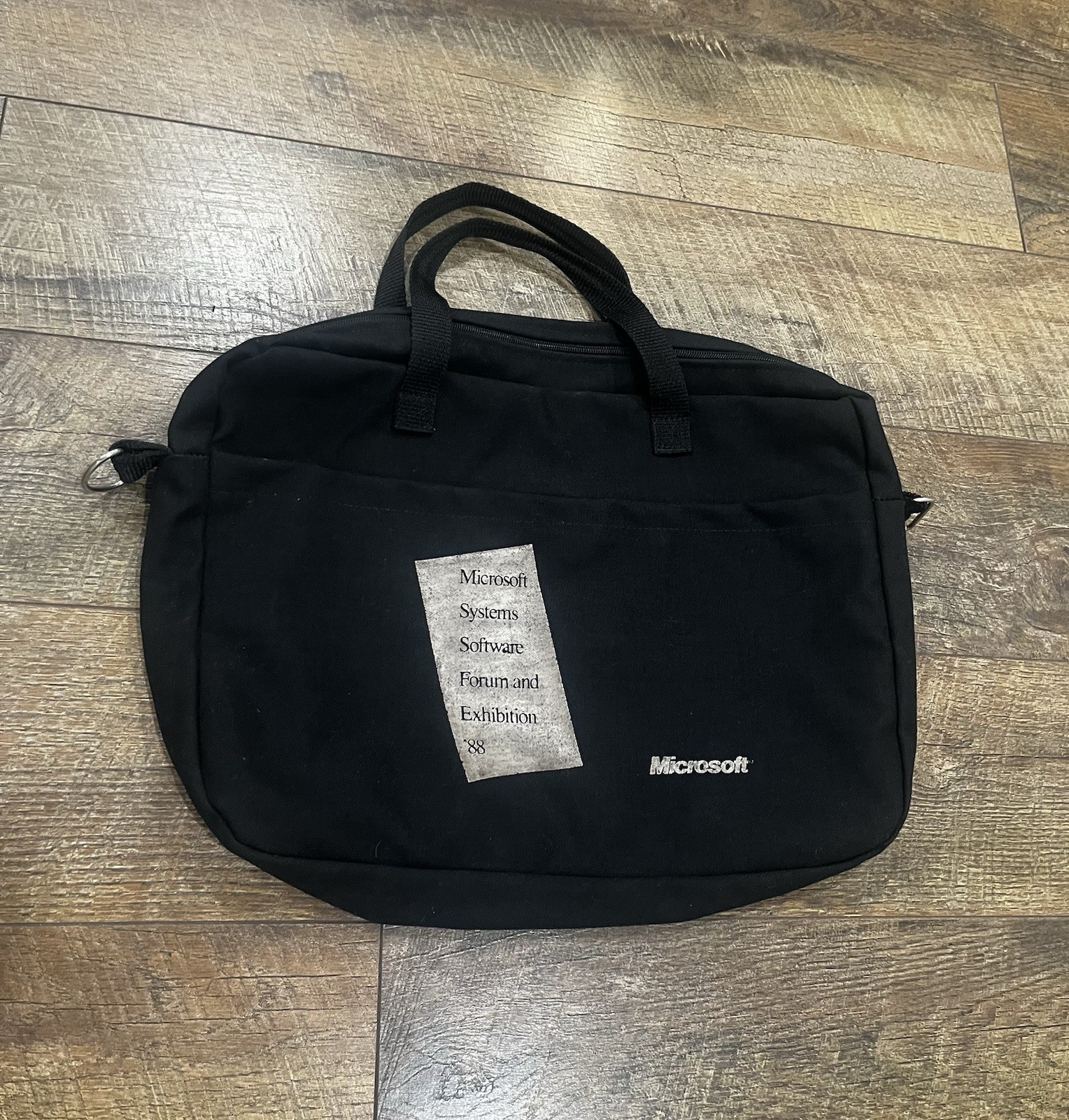 Vintage 1988 Microsoft Systems Software Forum & Exhibition Messenger Bag 80s