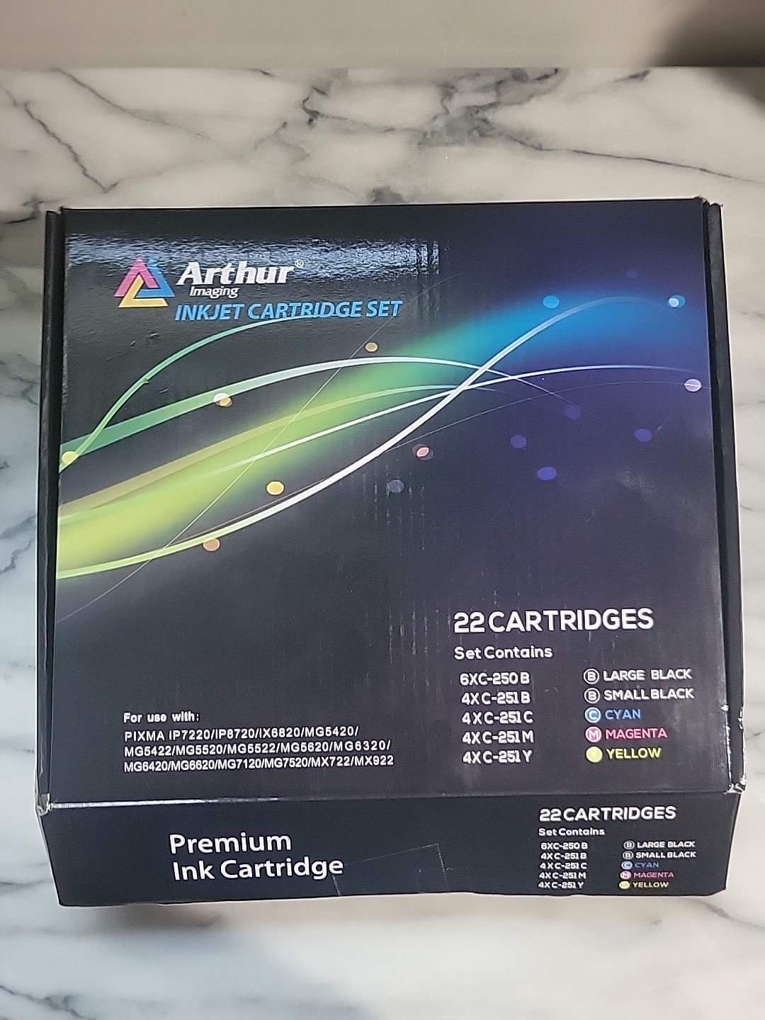 Arthur Imaging 22-Pack Premium Inkjet Cartridges (Canon Replacement)