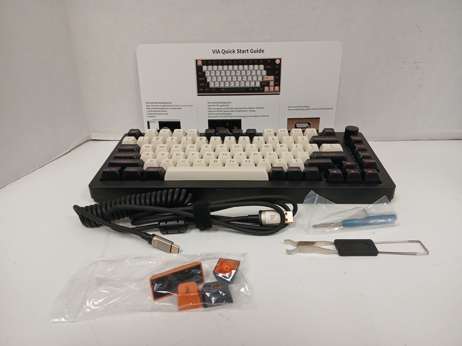 Inland MK Pro 75% 3Mode Retro RGB Gaming Mechanical Keyboard *FOR PARTS*