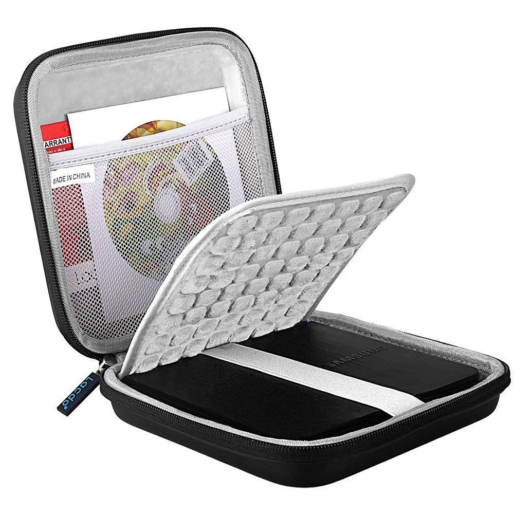 Lacdo USB CD DVD Writer Blu-Ray & External Hard Drive Protective Storage Case...