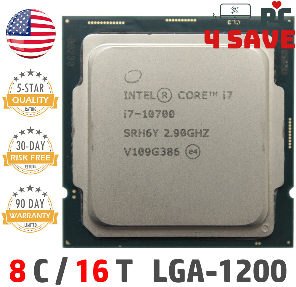 Intel 10th Gen Core i7-10700 SRH6Y 2.9GHz (Turbo 4.8GHz ) 8-Core 16M LGA1200 CPU