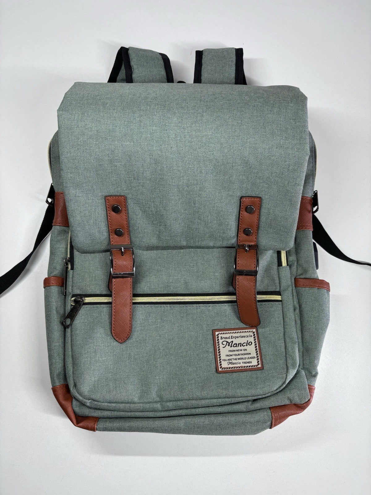 Modoker Vintage Laptop Backpack W/External USB Charging Port