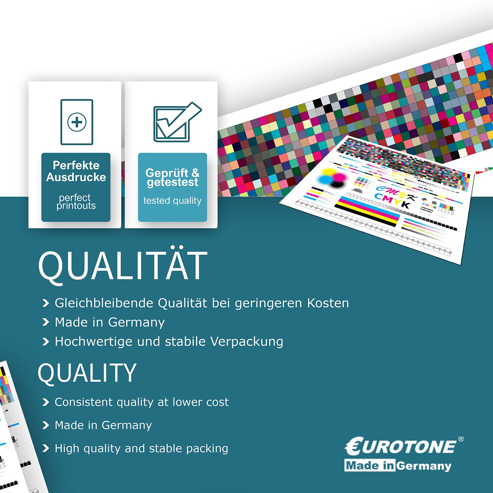 Eurotone 10x Inkjet Color Ink Cartridge Compatible with Canon PGI580