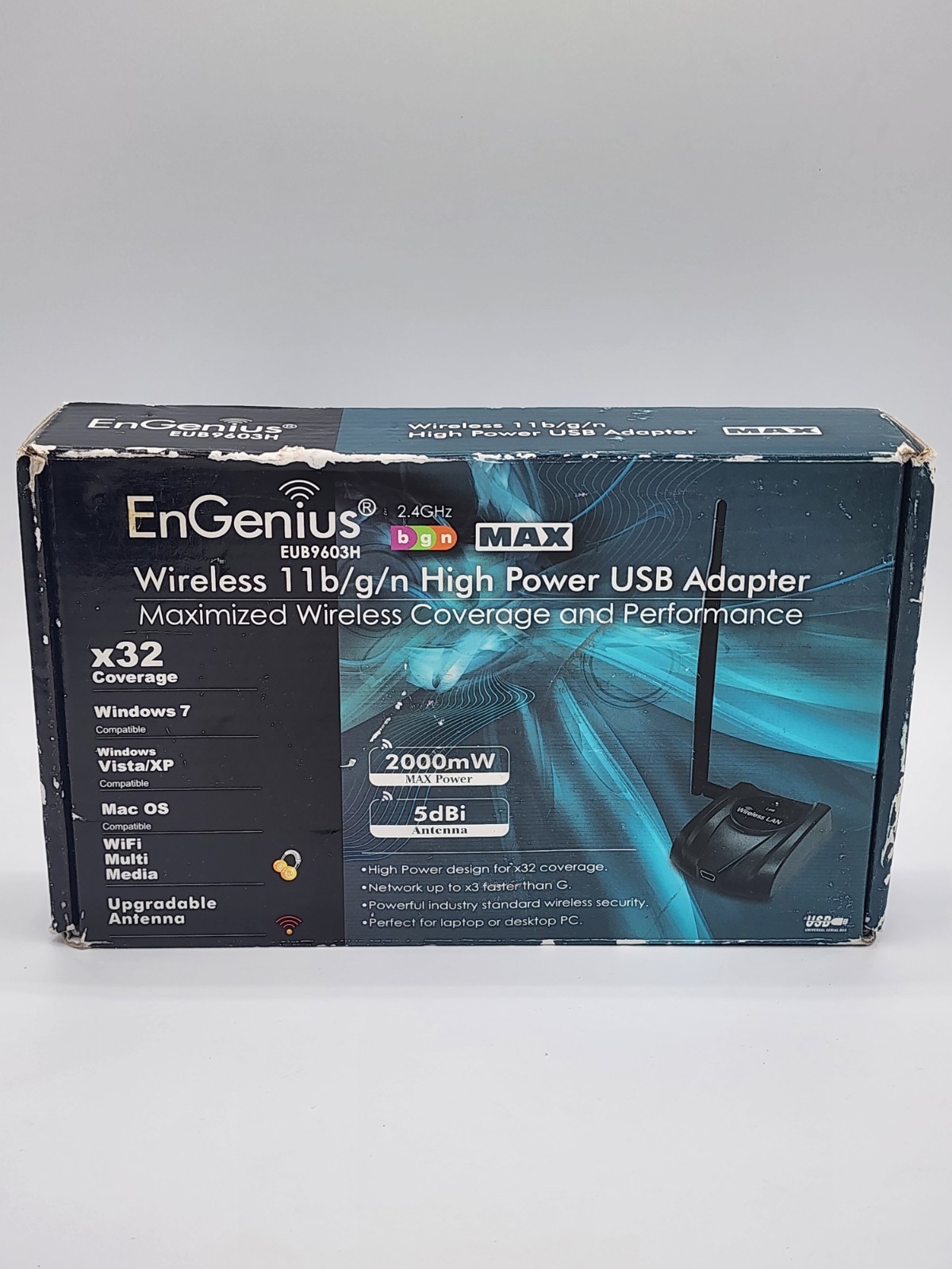 EnGenius EuB9603H Wireless Security High Power USB Adapter Laptop PC