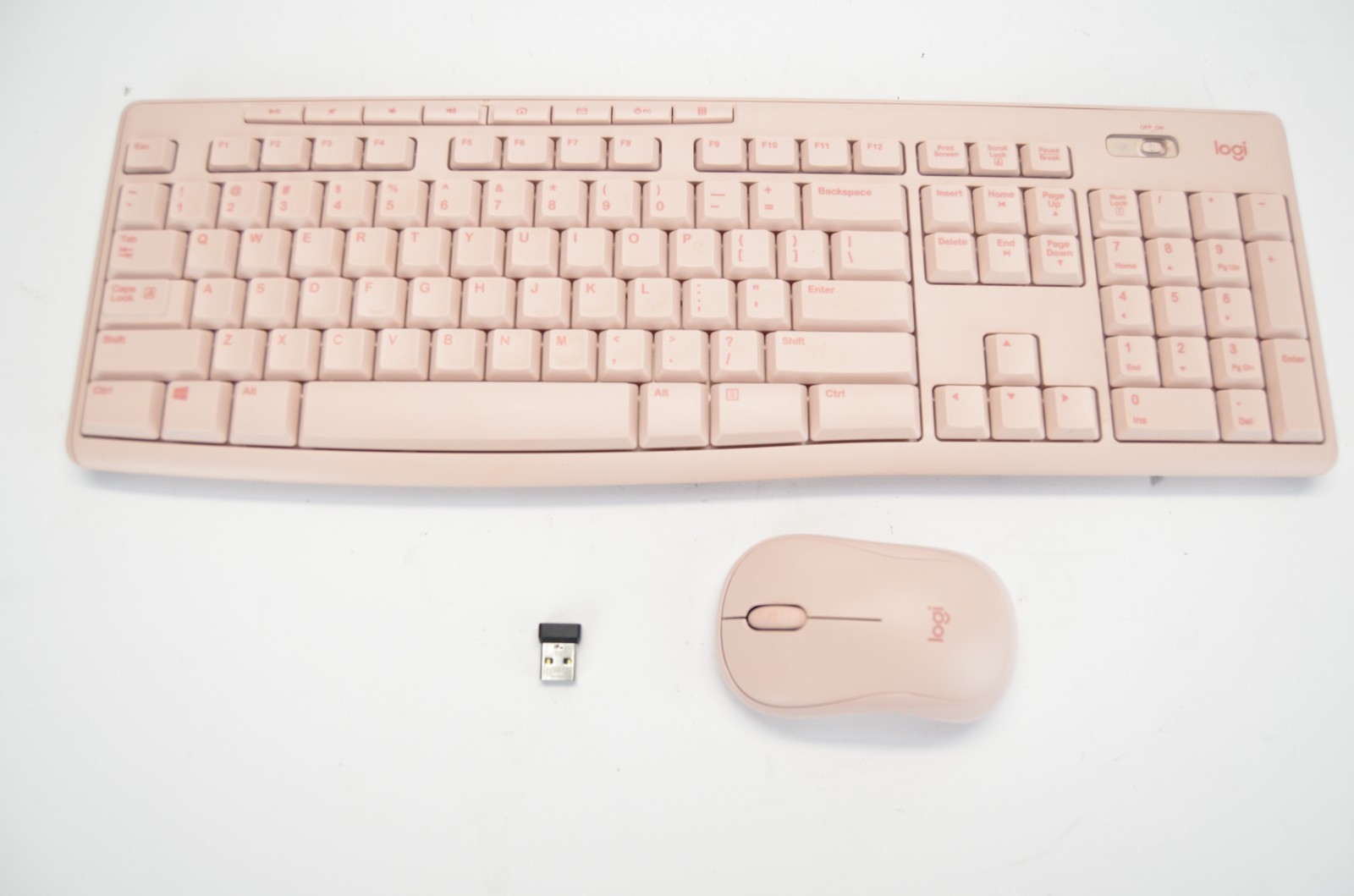 Logitech K270 Keyboard & M220 Mouse Pastel Pink Very Nice