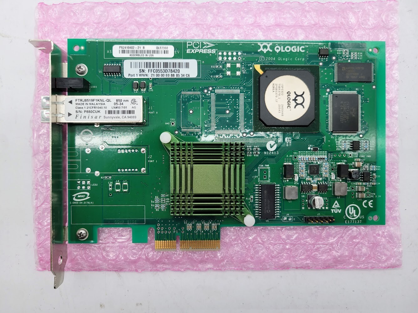 GK344 DELL QLE2360 2GB FC SINGLE PORT PCI-E ADAPTER
