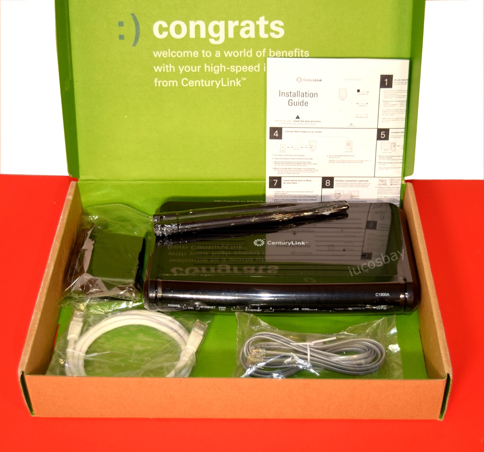 SEALED CenturyLink Actiontec C1900A VDSL2+ Wi-Fi Router Telephony Modem Gateway 
