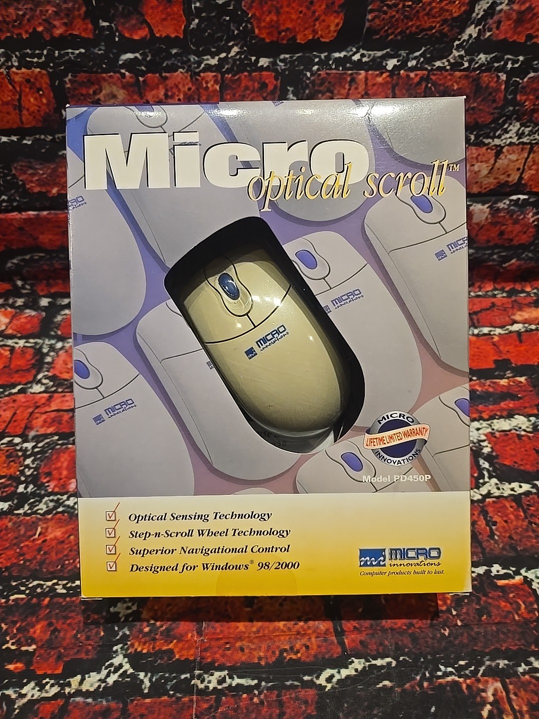 Micro Innovations Optical Scroll PS/2 Mouse PD450P - NEW