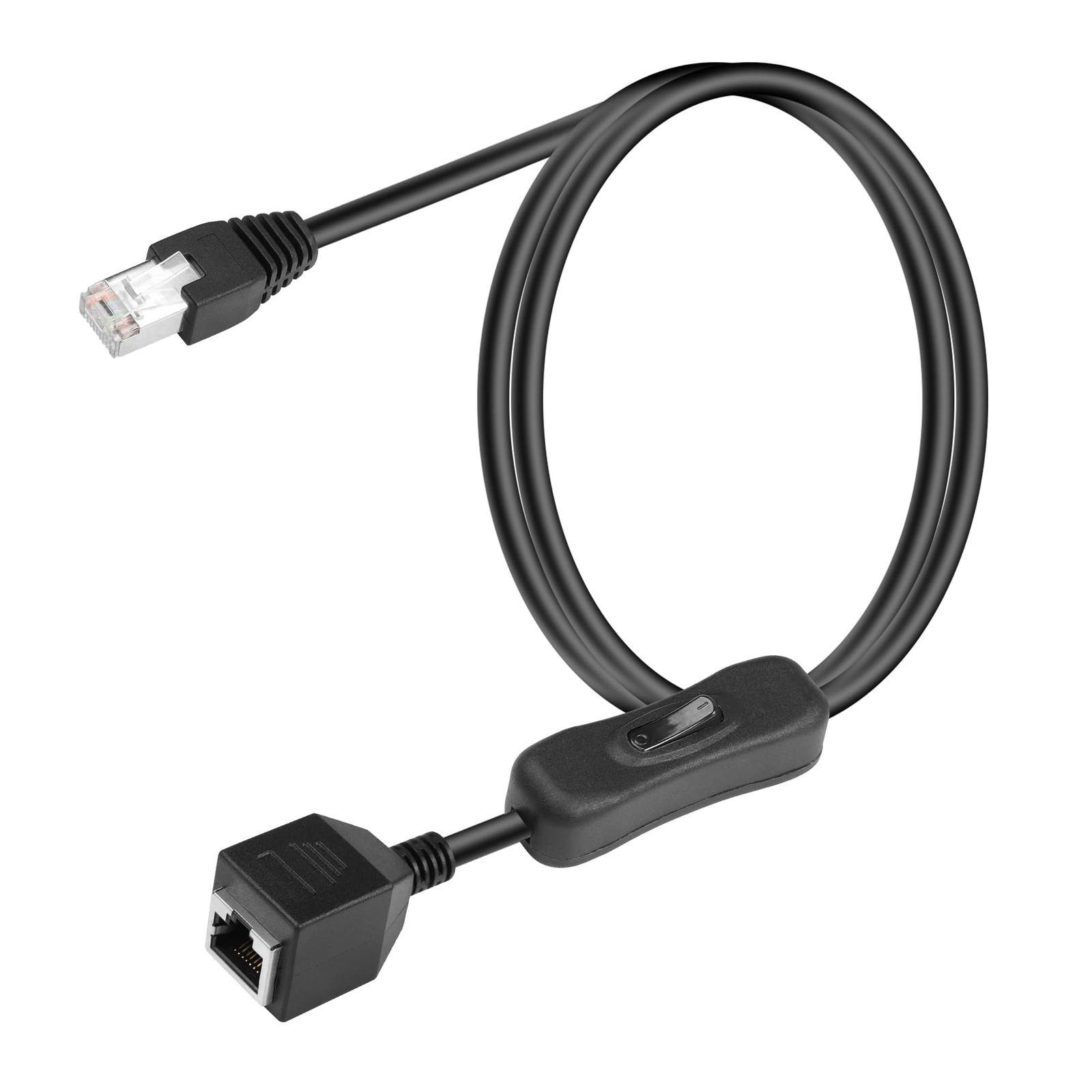 SinLoon Cat6 Ethernet Cable with On/Off Switch High Speed RJ45 Male to Female...