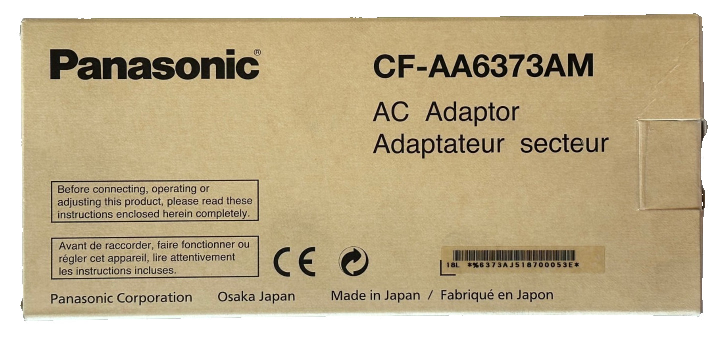 Panasonic AC Adapter CF-AA6373AM for TOUGHBOOK  3.75A 60W   NEW   OEM