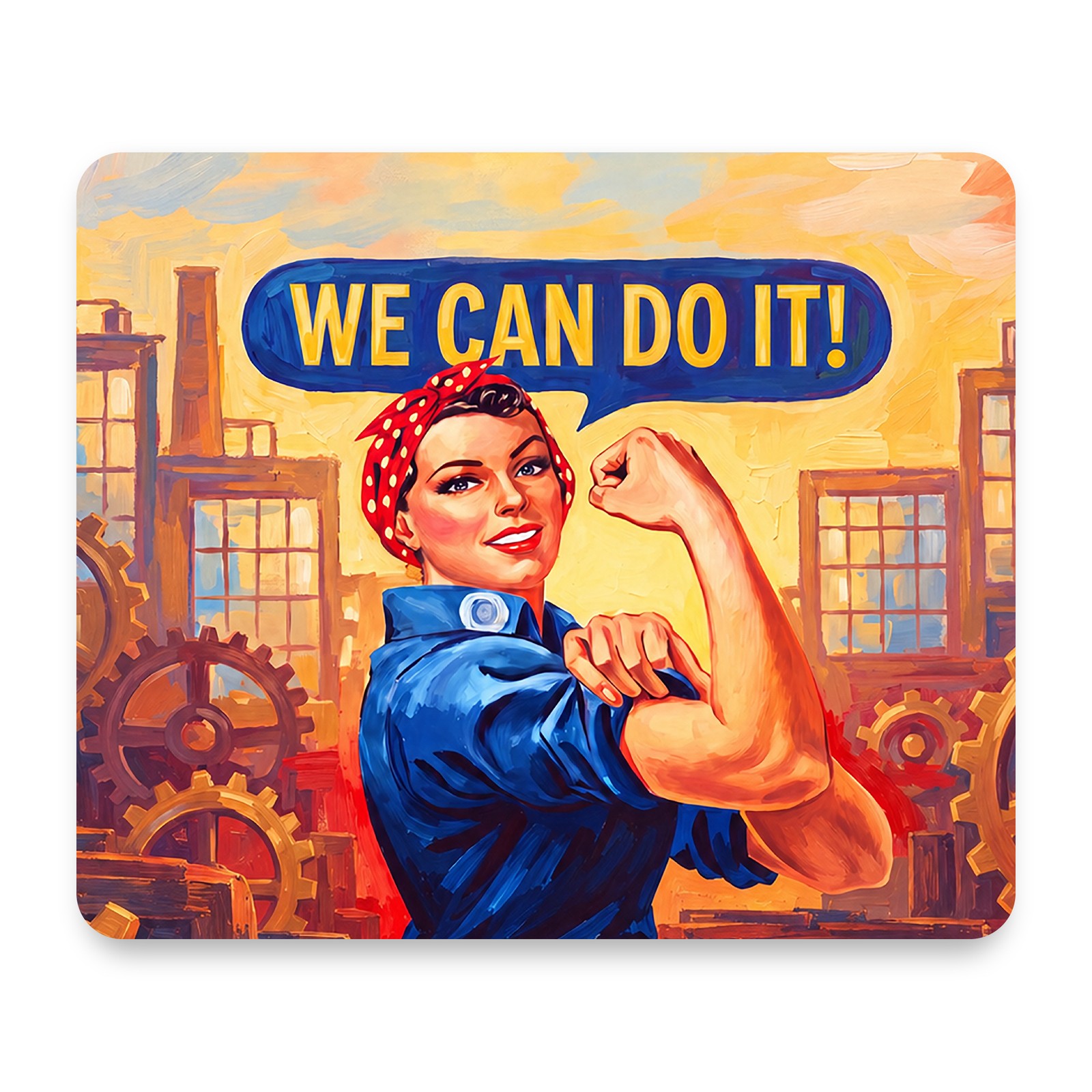 We Can Do It Mouse Pad 9.25x7.75 Non-Slip Desk Mat
