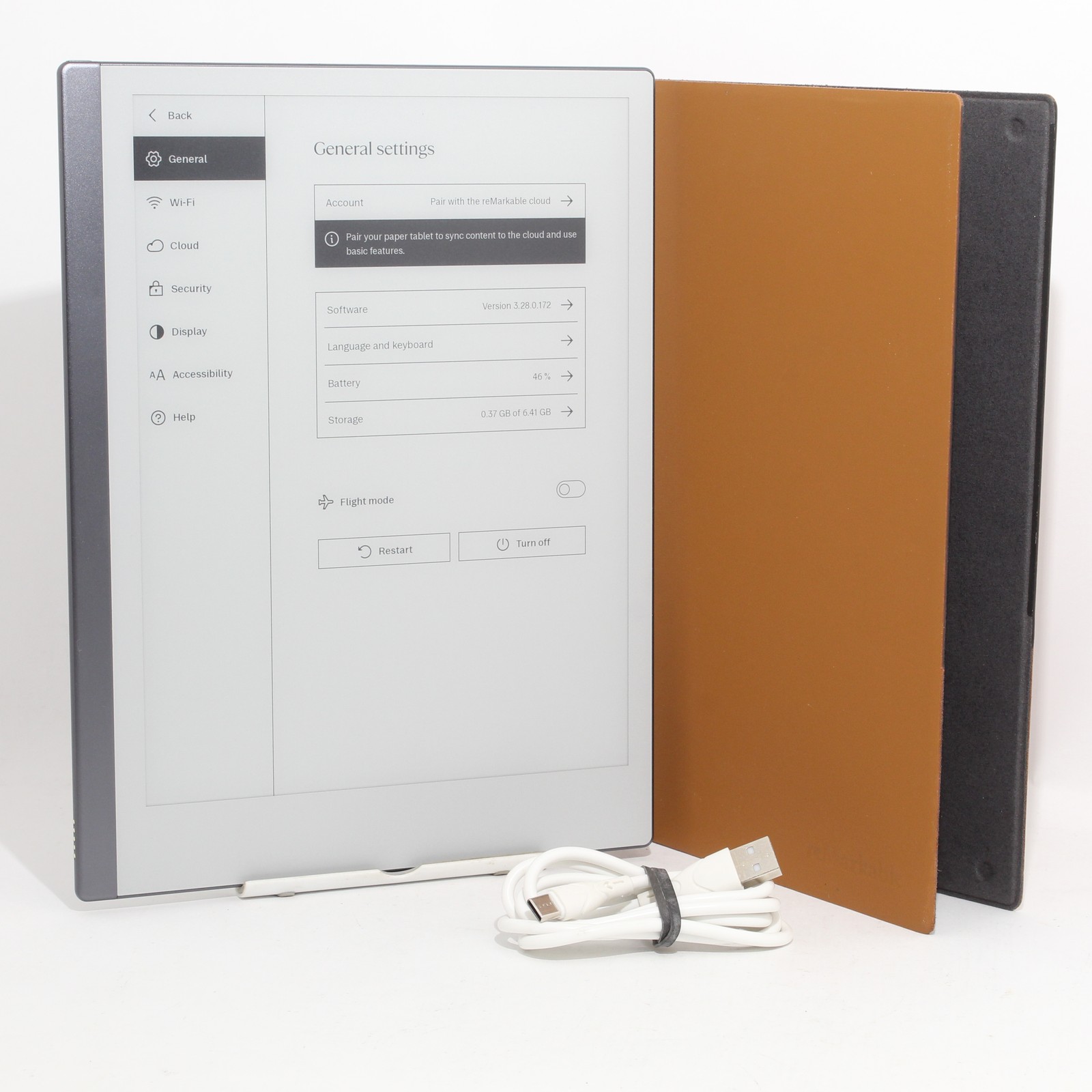 Excellent ReMarkable 2 Paper Tablet BUNDLE w/ Folio and USB Cable