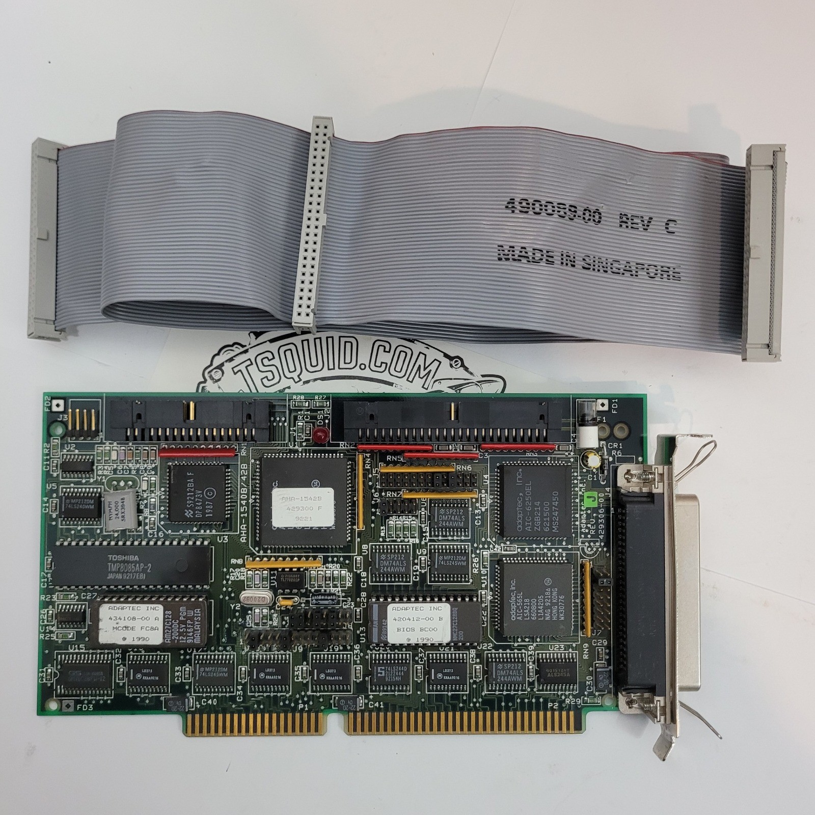 Adaptec AHA-1540B/1542B SCSI Host Adapter ISA Card with Ribbon Cable 429300-00