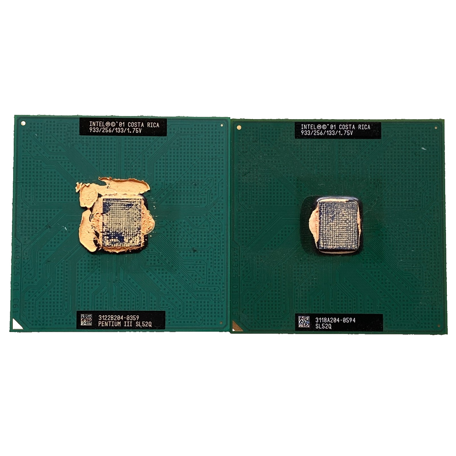 Intel Pentium III 3 CPU Processor SL52Q 933/256/133/1.75V 933 MHz Lot 2 256K VTG