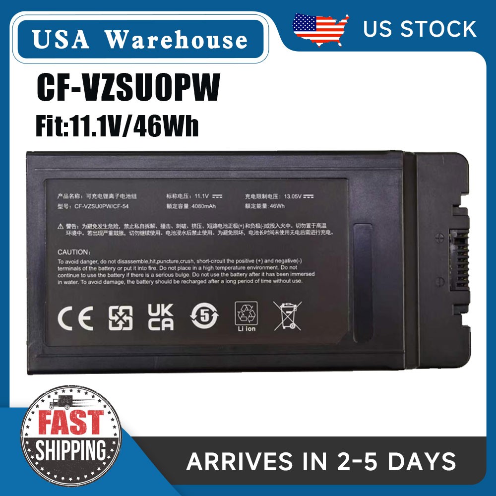 CF-VZSU0PW CF-VZSU0PR Battery For Panasonic Toughbook CF-54 54 Lite CF54 46Wh