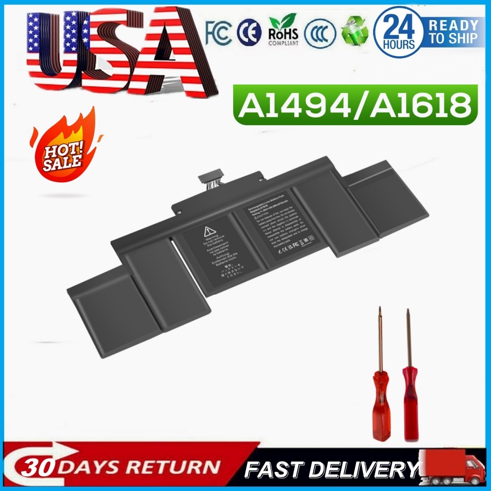 LOT A1618 BATTERY FOR APPLE MACBOOK PRO 15''RETINA A1398 LATE 2013 MID 2014 2015