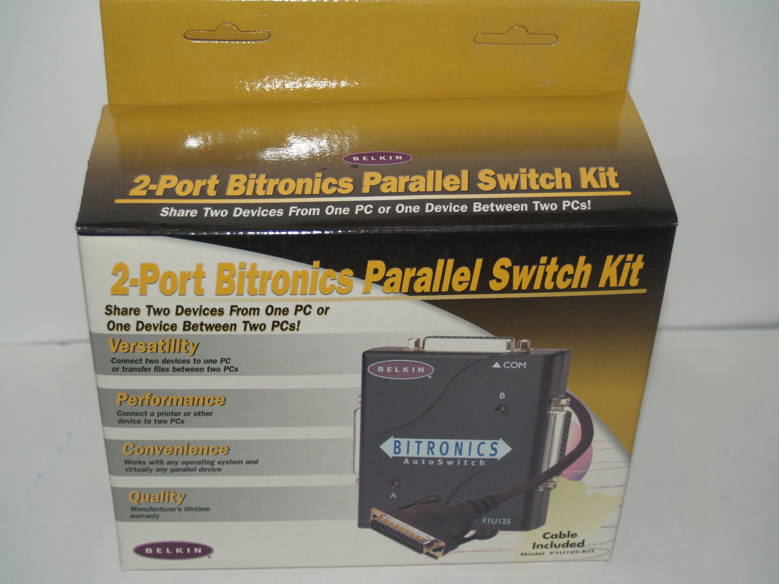 Belkin Bitronics AutoSwitch F1U125-Kit 2 Port Bitronics Parallel Switch Kit