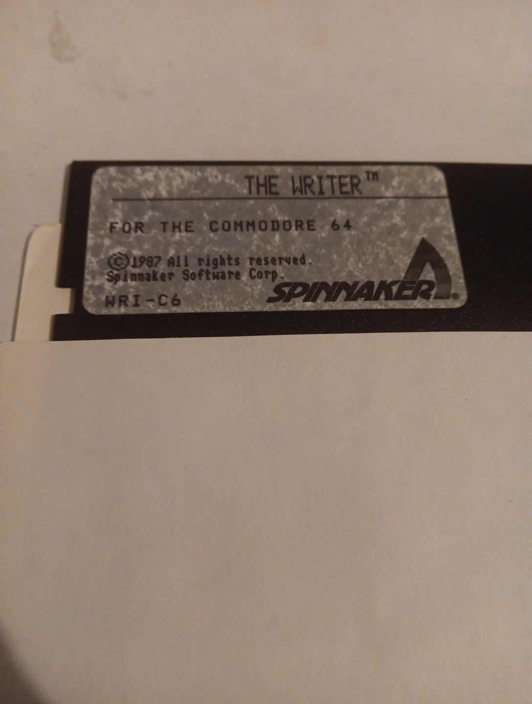The Writer, By Spinnaker , For Commodore  64, 1987 Floppy  Disk