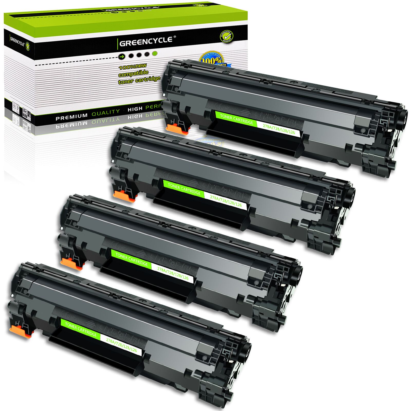 GREENCYCLE 4PK CRG-126 Toner Cartridge For Canon 126 ImageClass LBP6200d LBP6200