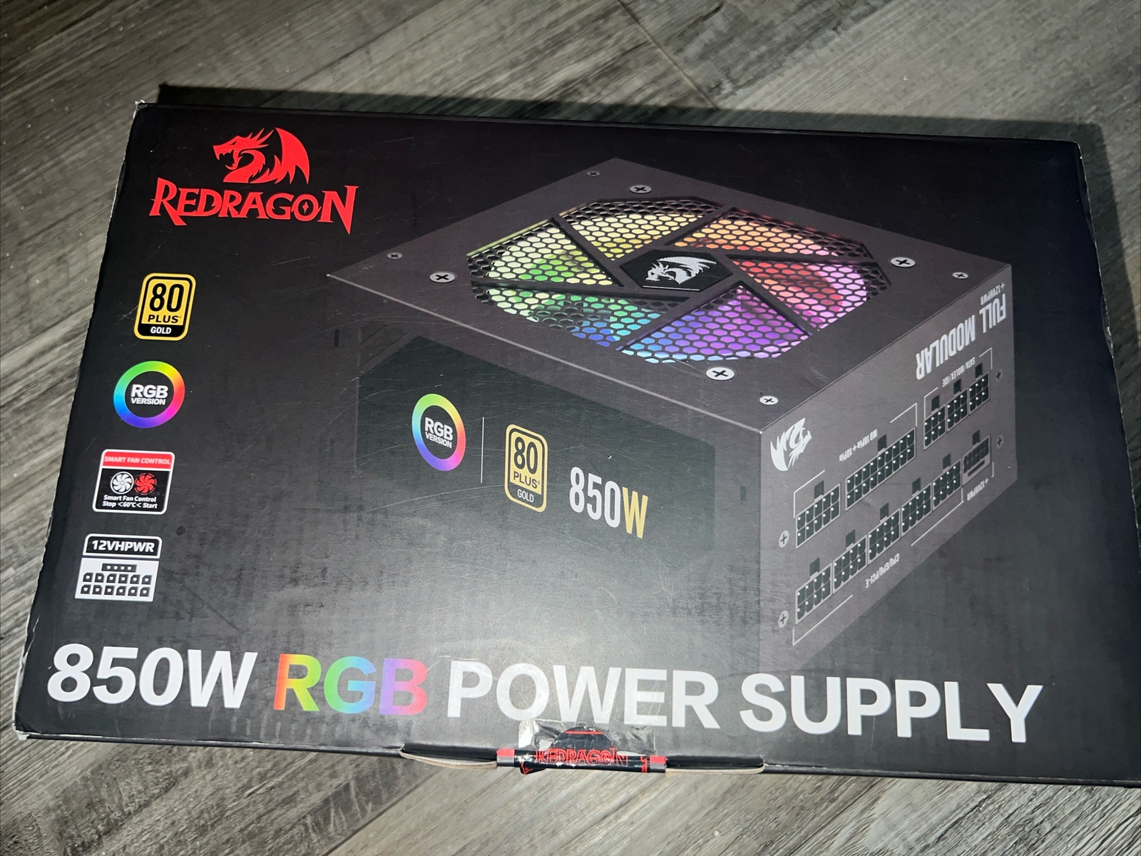 Red Dragon 850W Power Supply, Fully Modular, 80 plus Gold, RGB FOR GAMING 177