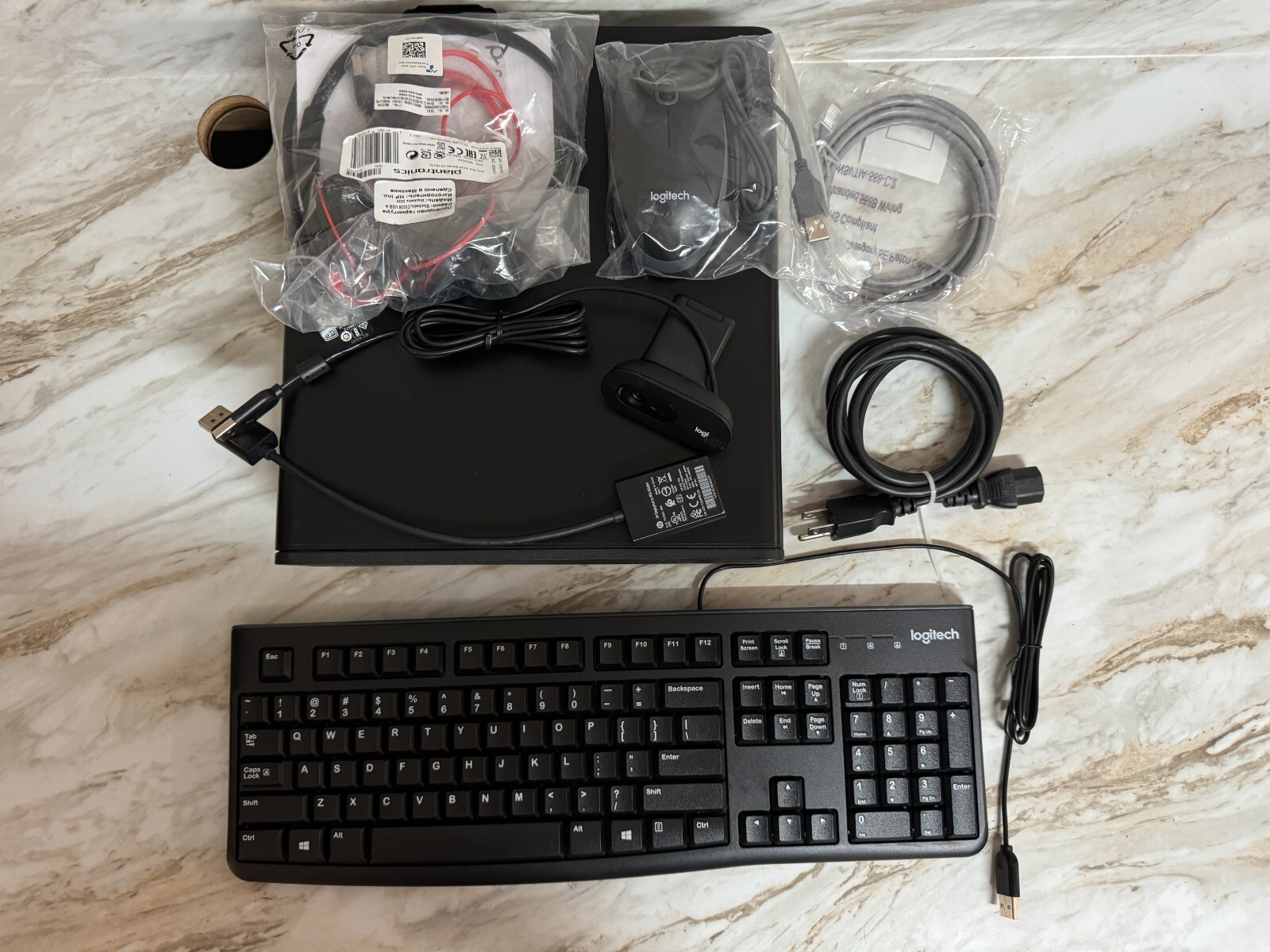 HP ProDesk SFF PC + Complete Accessories Bundle (Camera, Headphone, KB, Mouse)