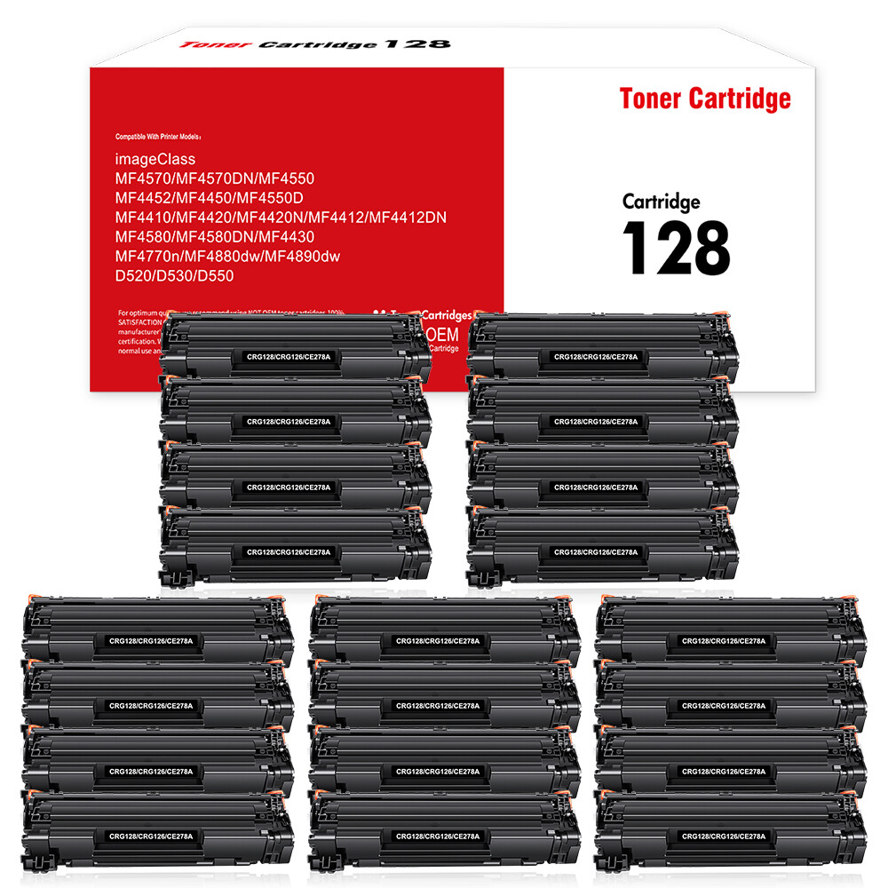 20PK Black Toner Cartridge For Canon 128 Imageclass D530 D550 LBP6200d LBP6200dw