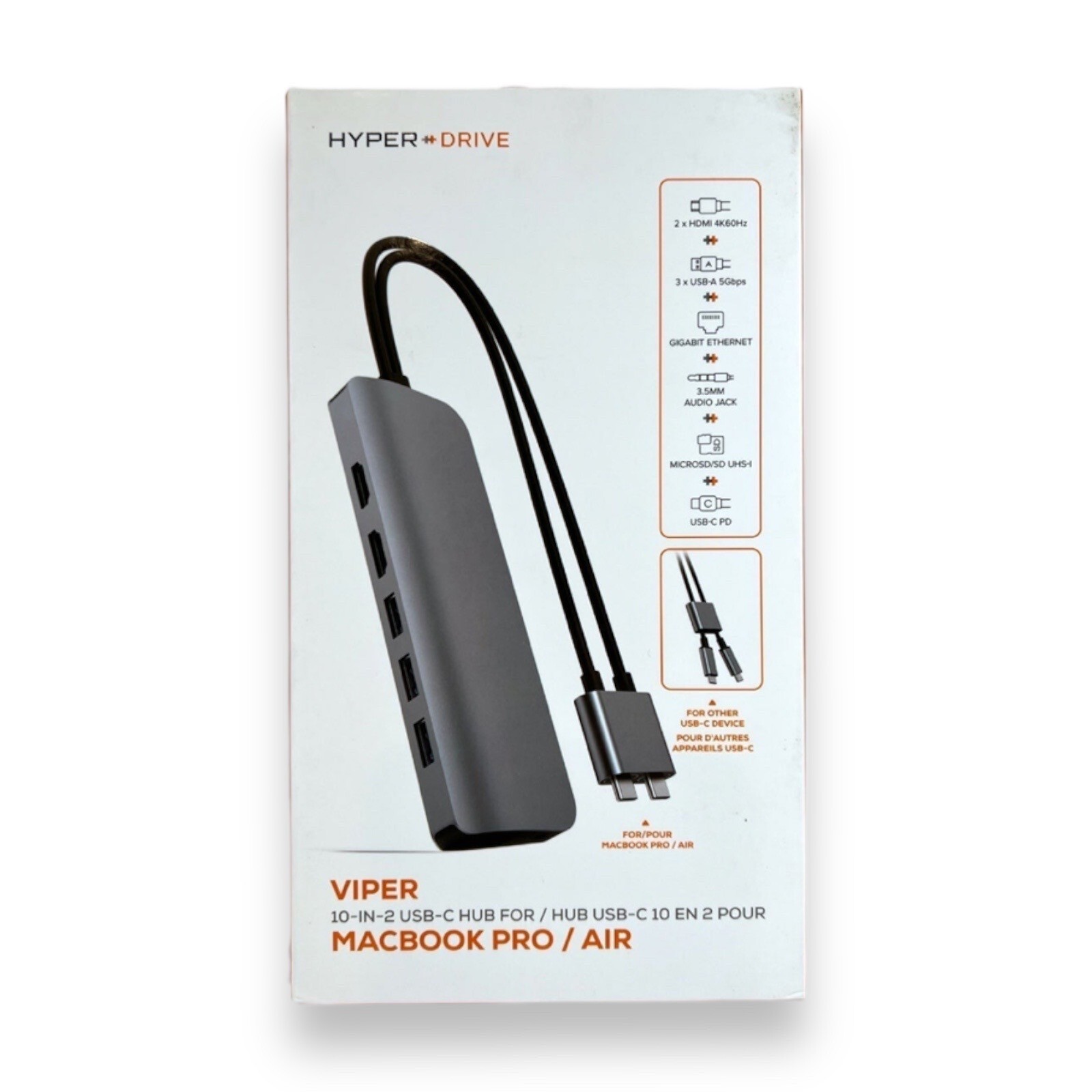 Hyper - HyperDrive Viper 10-in-2 USB-C Hub - Space Gray