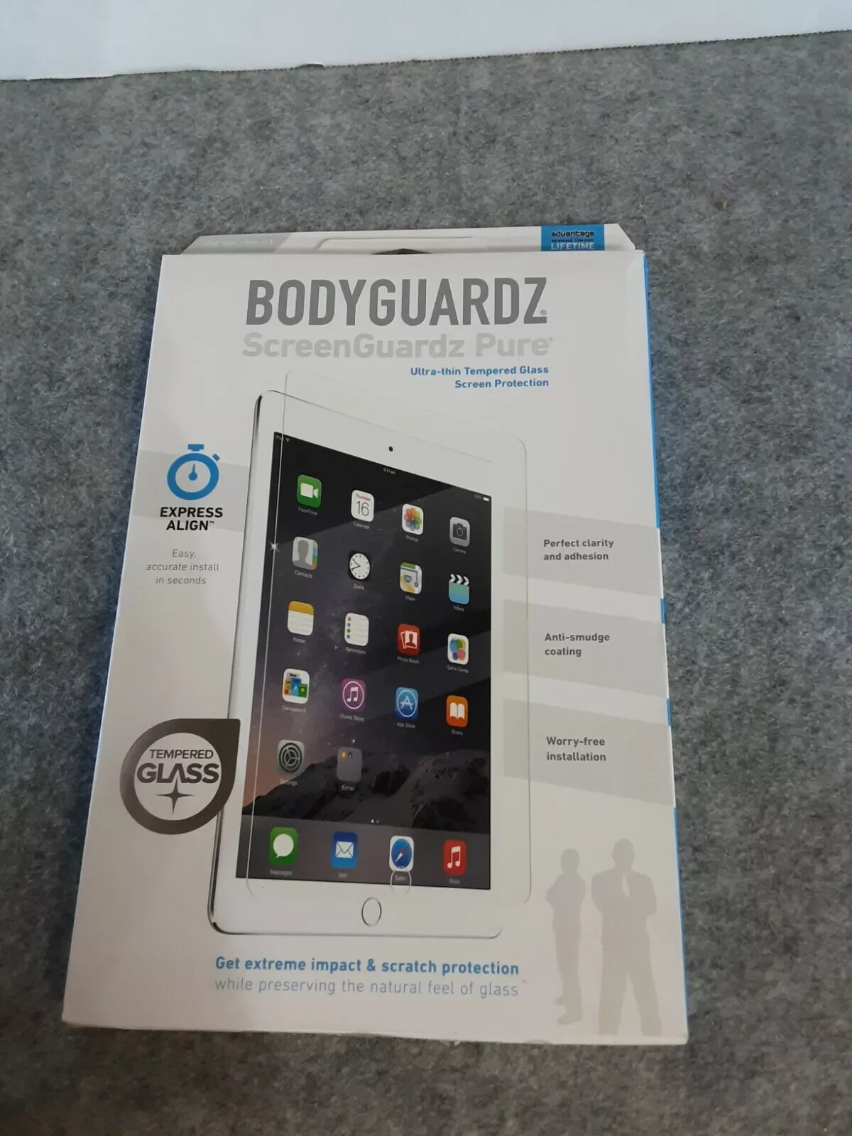 BodyGuardz ScreenGuardz Pure Tempered Glass for Apple iPad mini 1 2 3
