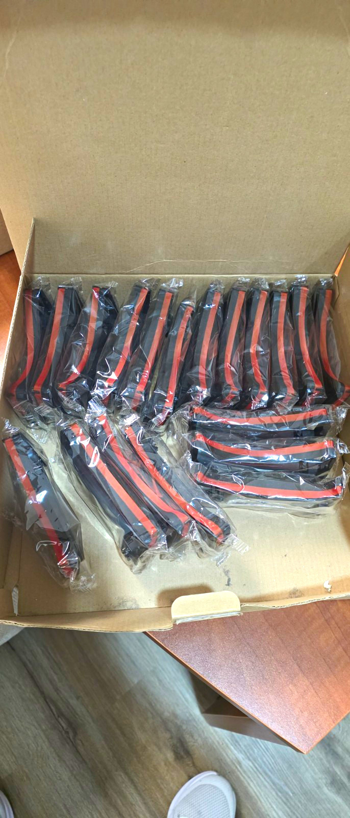Compatible Printer Ink Ribbon Cartridges Lot, Black & Red Replacement Ribbons