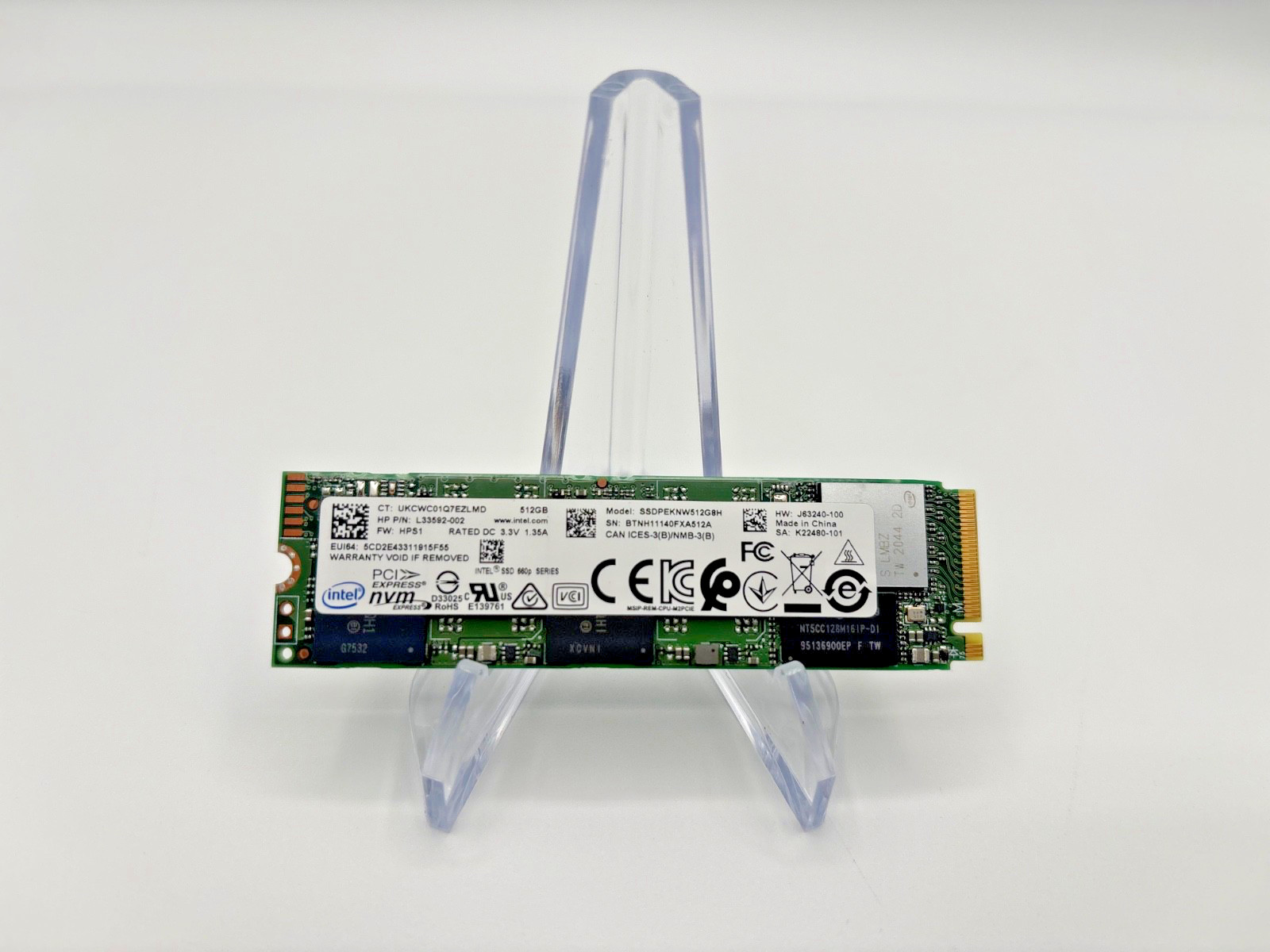 Genuine Intel 660p Series 512GB internal solid-state drive, manufactured for HP 